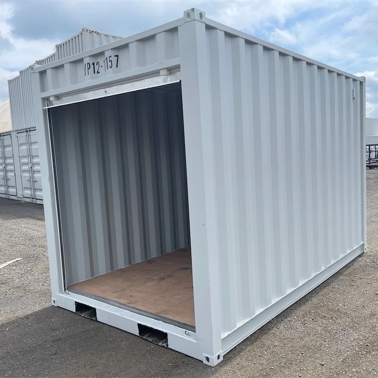 12ft Small Cubic Shipping Container with Roll-Up Door 5 12ft Container with RollupDoor Grey 5