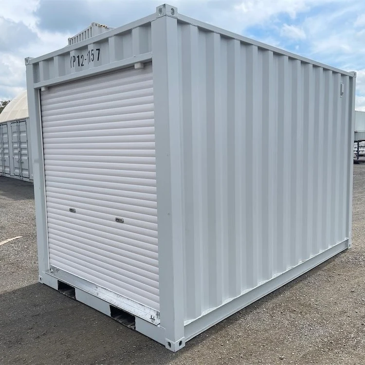 12ft Small Cubic Shipping Container with Roll-Up Door 7 12ft Container with RollupDoor Grey 7