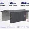 13'x20' Metal Shed with Double Front Doors