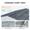 20 x 13 Metal Shed White features