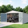 20x13ft Metal Shed with Window White 1