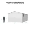 20x13ft Metal Shed with Window White 5