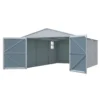 20x13ft Metal Shed with Window White 7