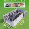 20x13ft Metal Shed with Window White 9