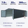 13'x20' Plus Upgraded Metal Shed w/ Double Front Doors & Side Entry Door