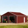 23 22 heavy duty steel double garage barn shed red 1
