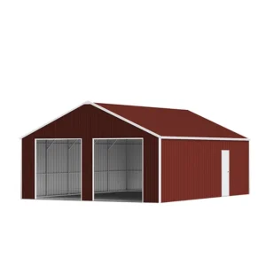 23' x 22' Heavy-Duty Steel Double Garage Barn Shed