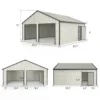 23x22 ft Double Garage Metal Shed Dimension