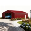 25ftx46ft steel garage red 1