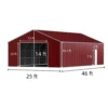 25ftx46ft steel garage red 3