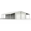 39 x 39 vertical steel carport with lean to 2