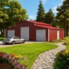 42ftx30ft heavy duty metal garage shed red 1