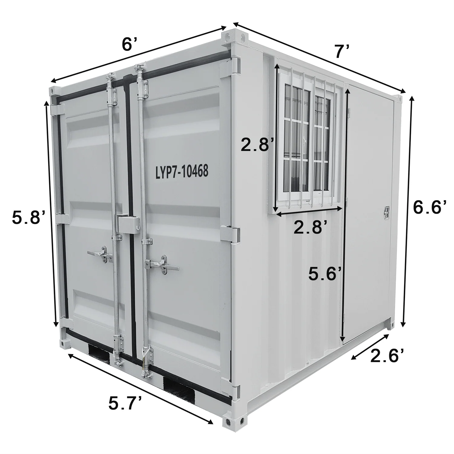 7ft Small Cubic Shipping Container 1 7ft Small Cubic Shipping Container