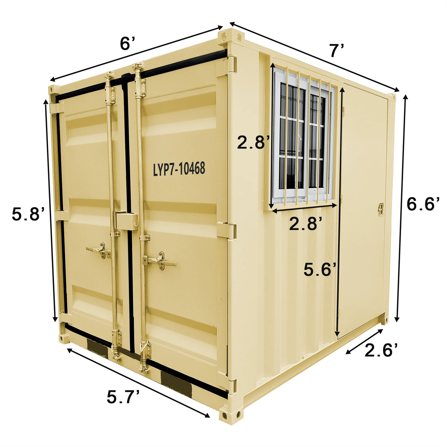 7ft Small Cubic Shipping Container 2 7ft Shipping Container Main 3