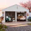 K452545ftx25ftMetalGarage white 1