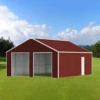 K4525 45ft x 25ft Metal Garage red 3
