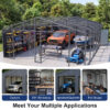 25' x 33' Metal Garage with Double Roll-Up Door