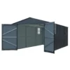 Metal Shed with Window Black 1
