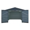 Metal Shed with Window Black 2