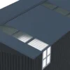 Metal Shed with Window Black 8