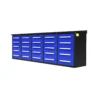 10 ft Heavy Duty Workbench with 25 Drawers 34 10 ft work bench with 25 drawers blue 2