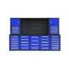 10 ft work bench with 40 drawers blue 1