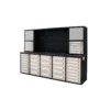 10 ft work bench with 40 drawers silver 2