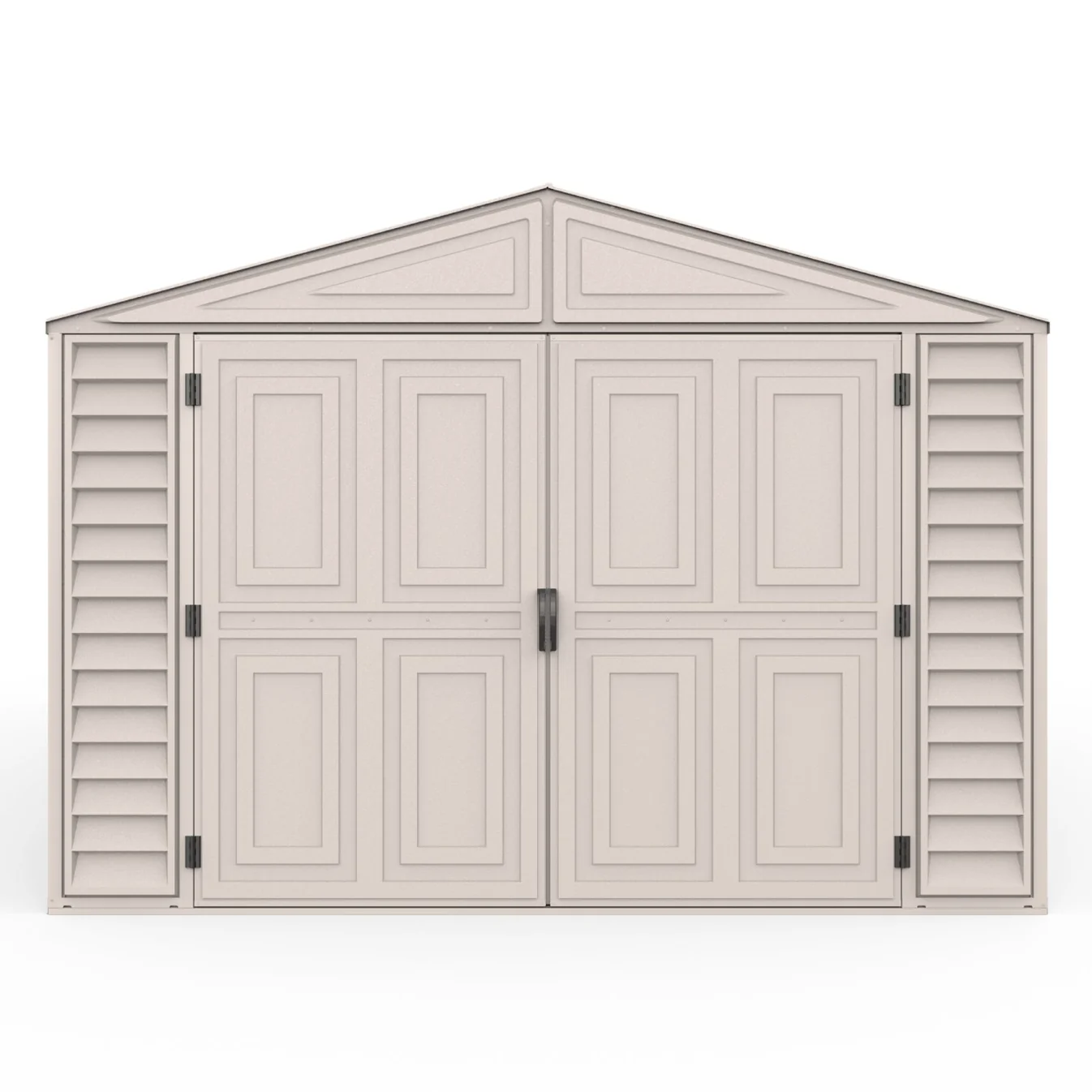 10.5x31 ft Vinyl Garage, Vinyl Storage Shed with Foundation, 2 Windows & Side Doors 13 10.5x23 ft Vinyl Garage Shed 15326 06 1