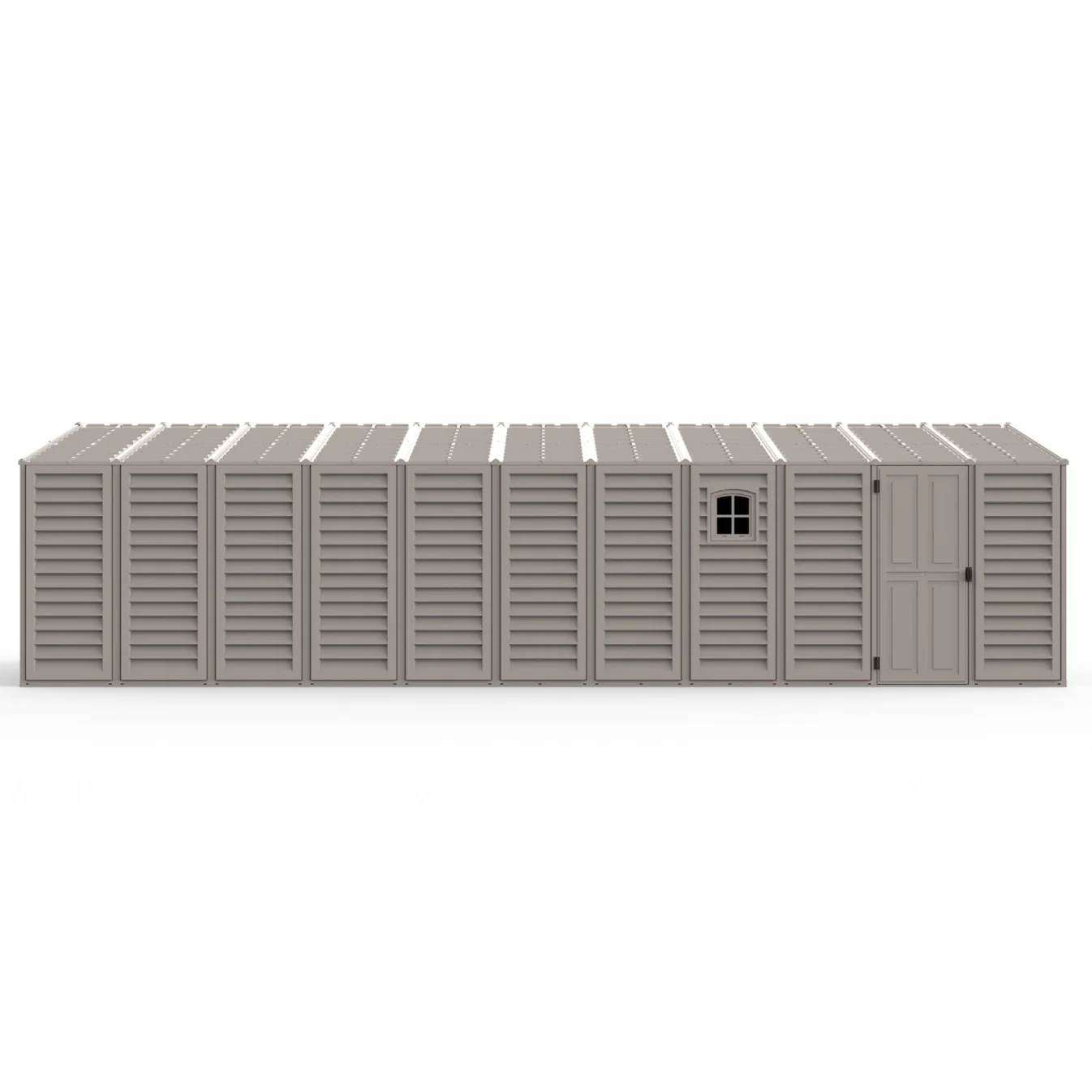 10.5x31 ft Vinyl Garage, Vinyl Storage Shed with Foundation, 2 Windows & Side Doors 3