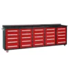 10ft 25-Drawer Storage Workbench with Wheels 22 10ft 25-Drawer Storage Workbench with Wheels