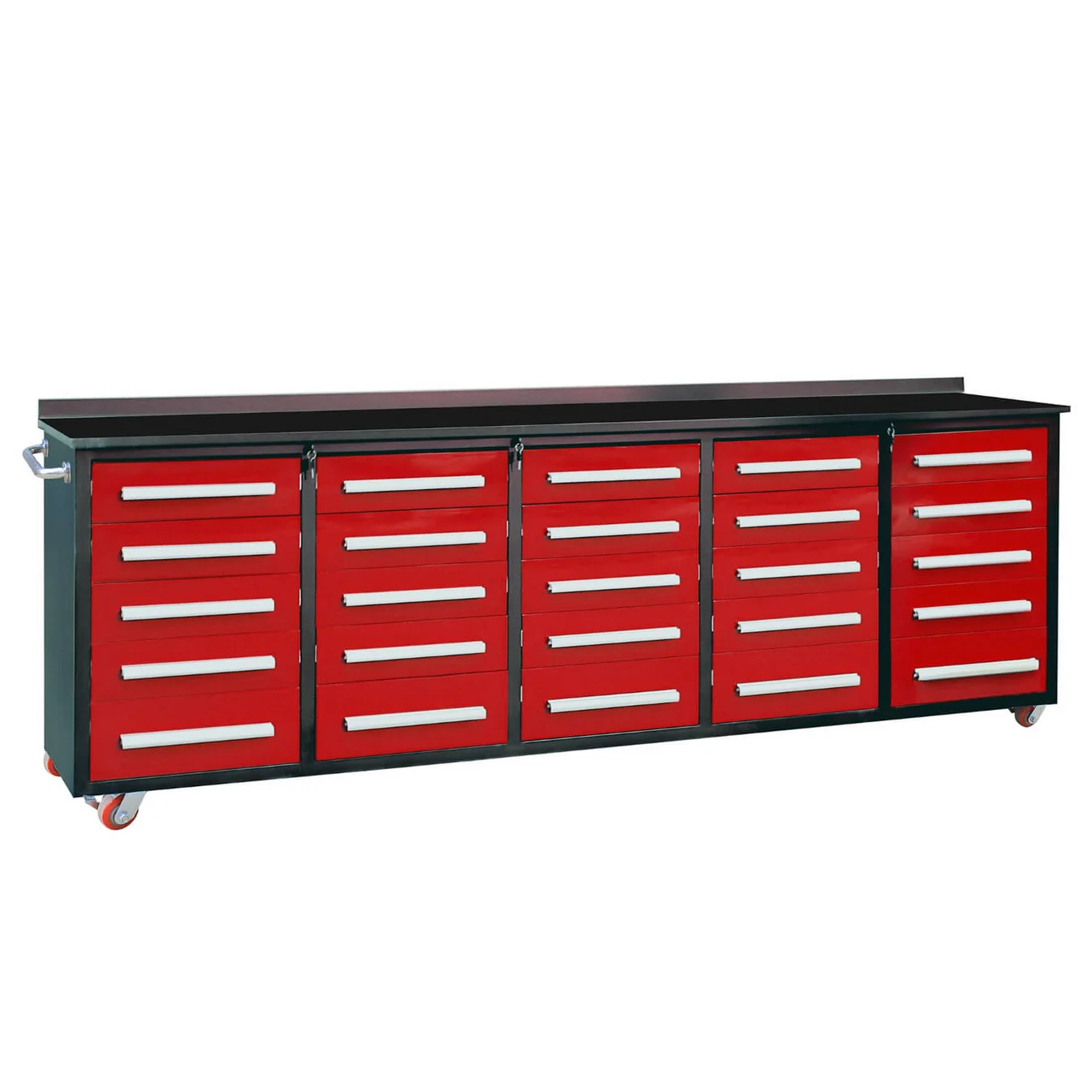 10ft 25-Drawer Storage Workbench with Wheels 2 10ft 25-Drawer Storage Workbench with Wheels