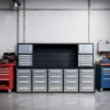 10ft workbench cabinet in a basement