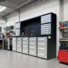 10ft workbench cabinet in a garage