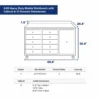 5.5ft Heavy Duty Mobile Workbench with Cabinet 10 Drawers dimension