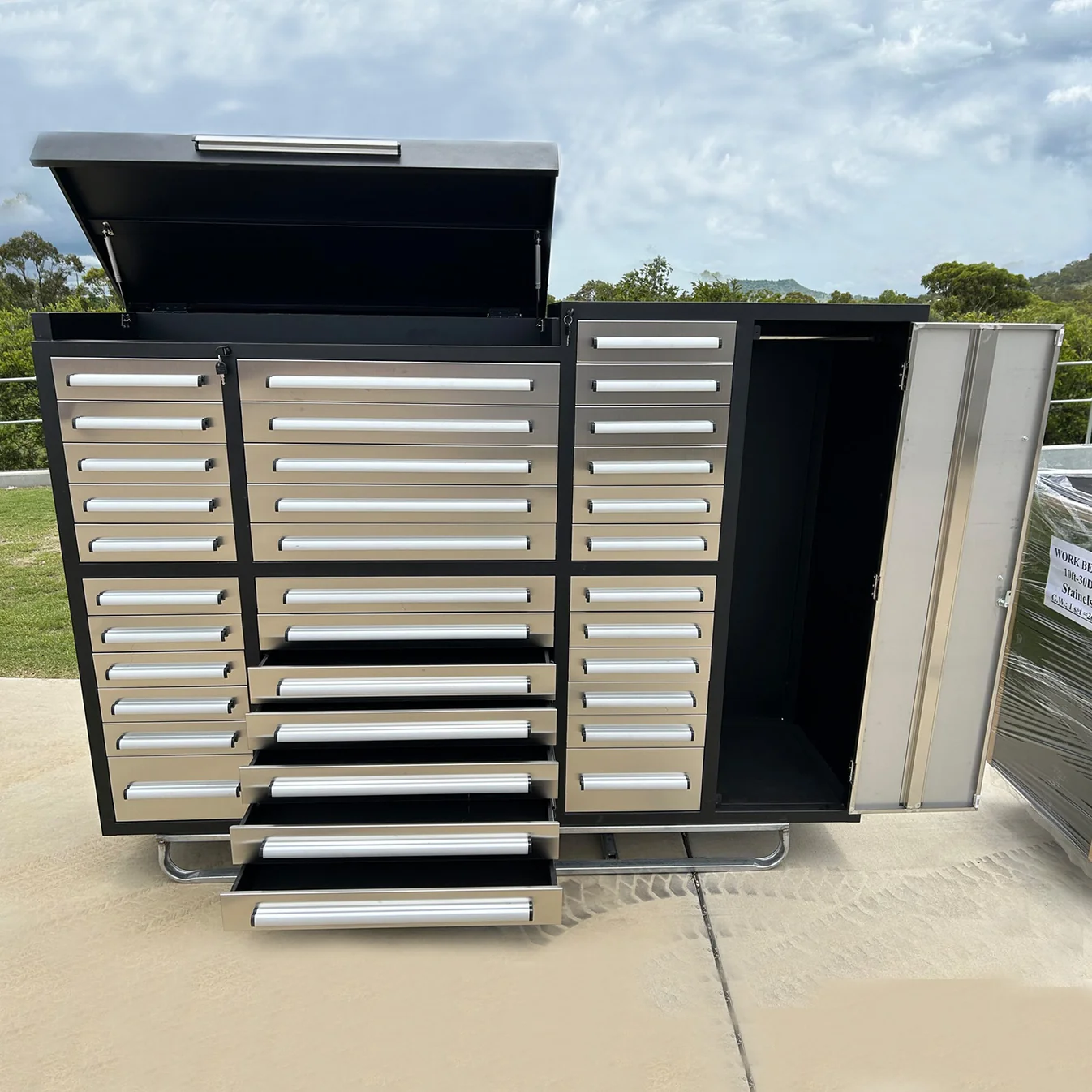 7ft Garage Storage Cabinet (35 Drawers & 1 Cabinet) 14 7ft storage cabinet 35 drawers 1 cabinets Silver 11