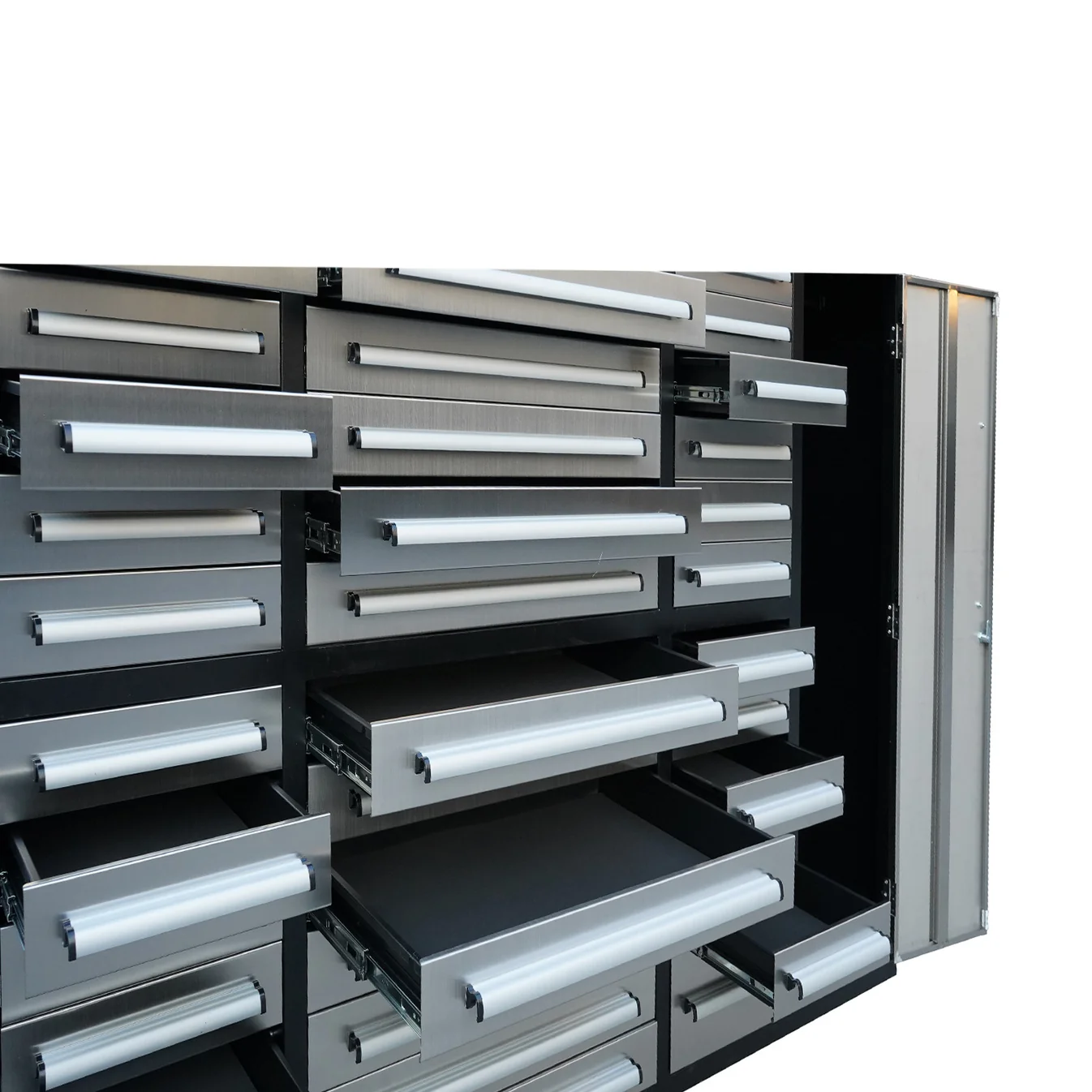 7ft Garage Storage Cabinet (35 Drawers & 1 Cabinet) 10 7ft storage cabinet 35 drawers 1 cabinets Silver 4