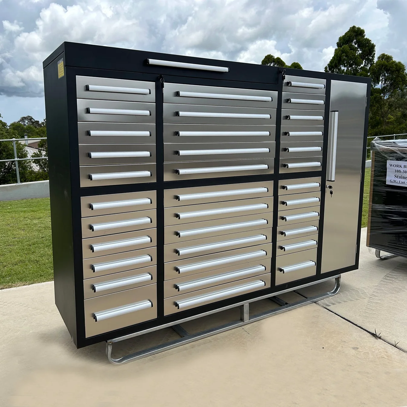 7ft Garage Storage Cabinet (35 Drawers & 1 Cabinet) 9 7ft storage cabinet 35 drawers 1 cabinets Silver 5