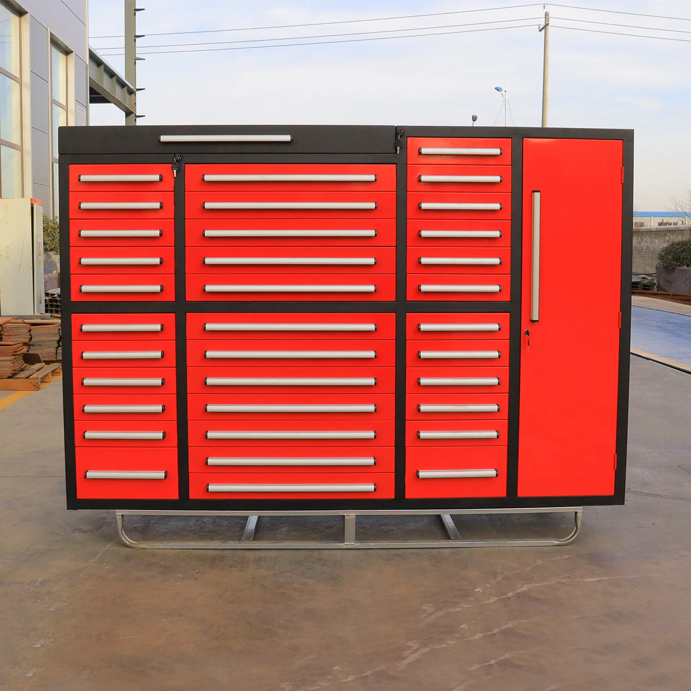 7ft Garage Storage Cabinet (35 Drawers & 1 Cabinet) 4 7ft storage cabinet 35 drawers 1 cabinets red 2