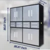 7ft Garage Storage Cabinet (8 Drawers & 4 Cabinets) 20 7ft storage cabinet 8 cabinet silver