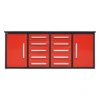 7ft Heavy Duty Workbench with 10 Drawers & 2 Cabinets 30 7ft work bench red 1