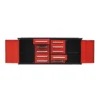 7ft Heavy Duty Workbench with 10 Drawers & 2 Cabinets 32 7ft work bench red 5