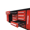 7ft Heavy Duty Workbench with 10 Drawers & 2 Cabinets 33 7ft work bench red 6