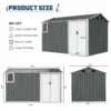 8x12 FT Metal Storage Shed new 04