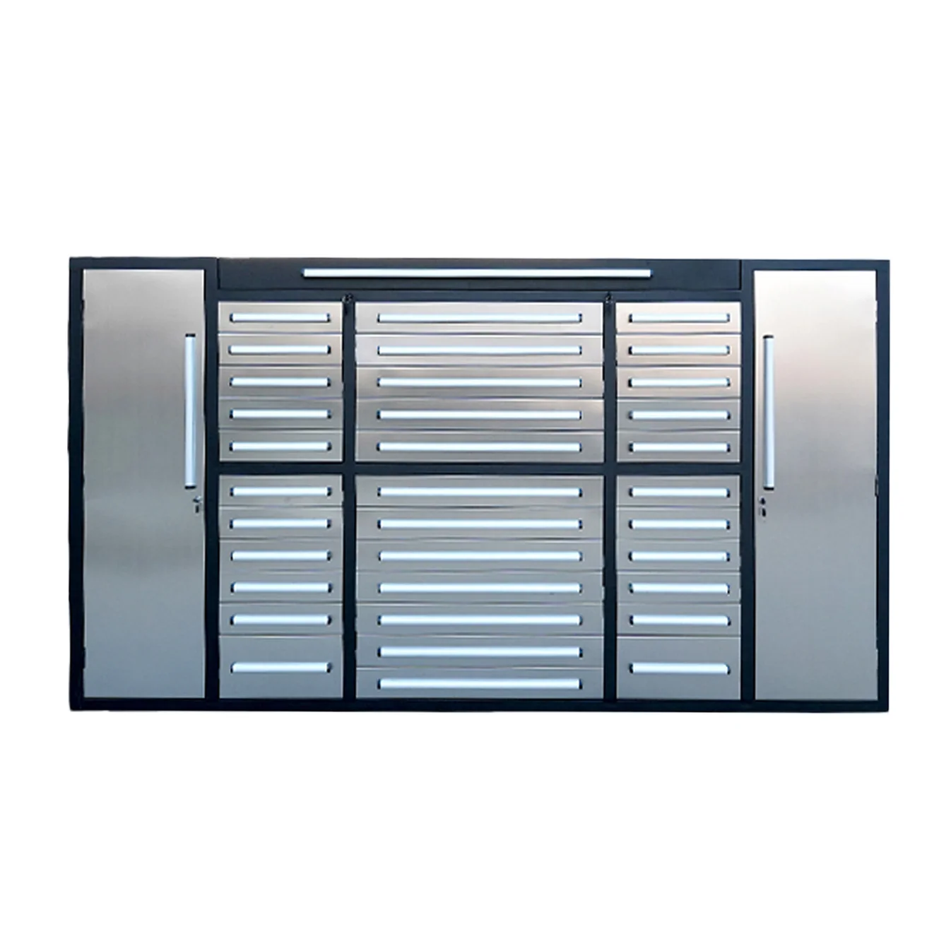 9 ft Garage Storage Cabinet with 34 Drawers & 2 Cabinets 1 9 ft Garage Storage Cabinet with 34 Drawers