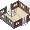 19x20ft Prefab House With 2 Bedrooms & Bathroom
