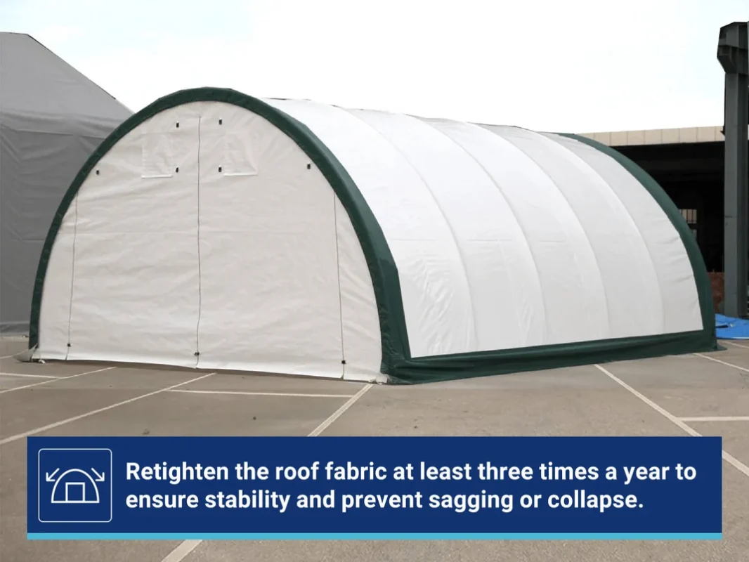 W20'xL20'xH12' Single Truss Storage Shelter
