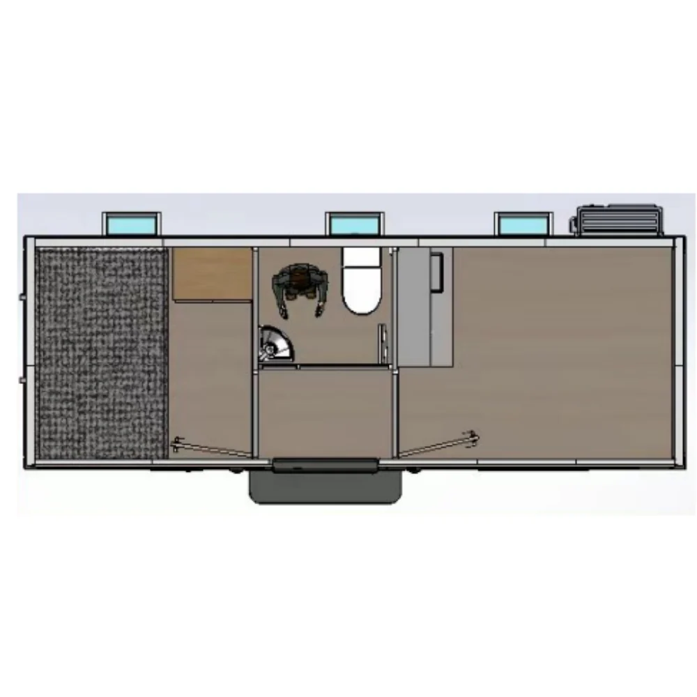 Modern Portable Office 7ft x 20ft with Bedroom 9 Portable Office 7 20ft C 5 1