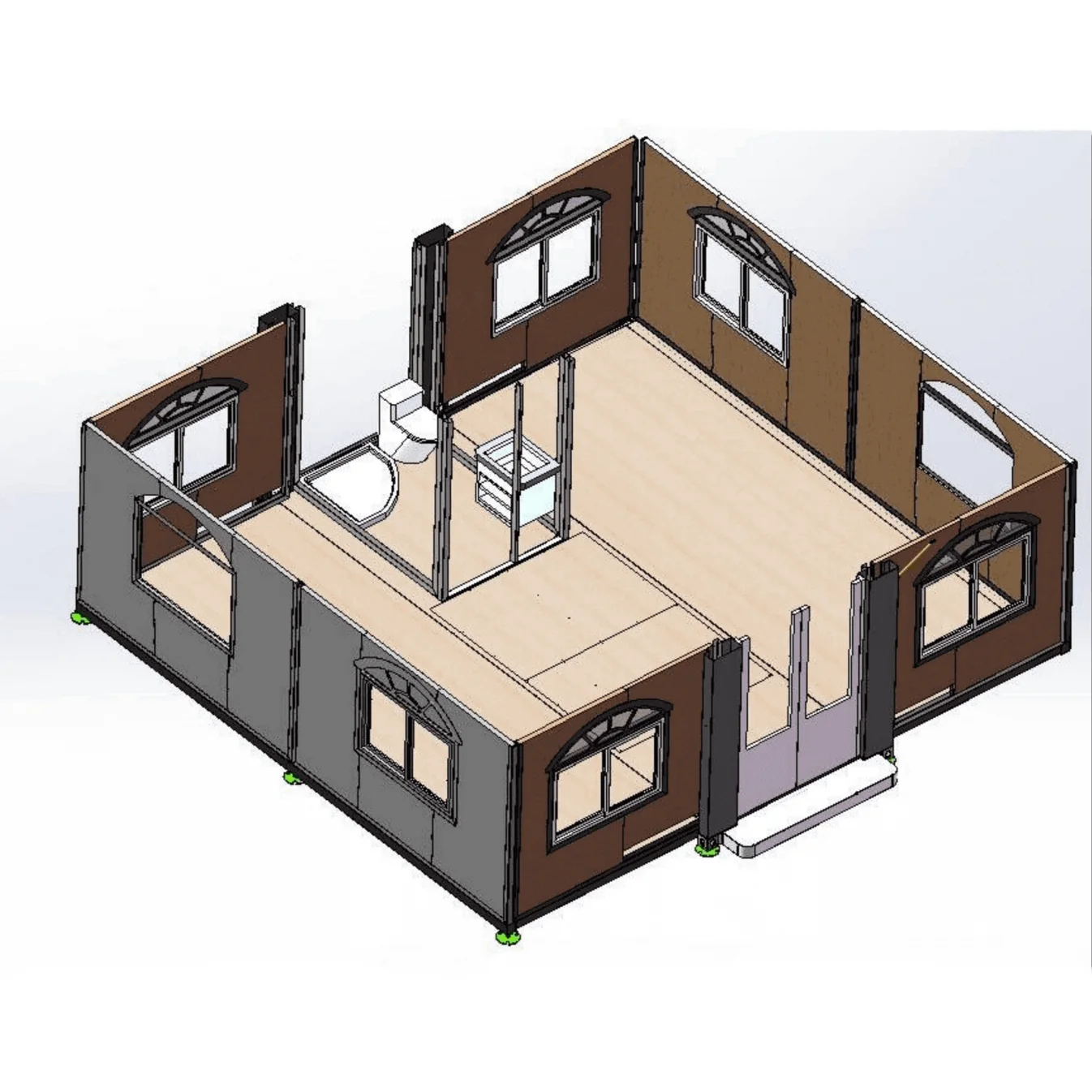 Expandable Prefab Home 19ft x 20ft With 1 Bedroom and Bathroom 20 Prefab House 19ftx20ft Chery Industrial 7