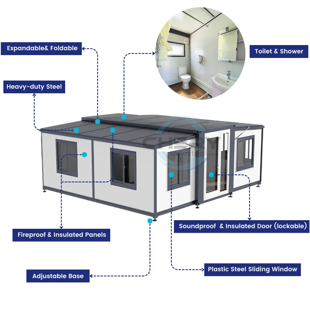 Expandable Prefab Home 19ft x 20ft With 1 Bedroom and Bathroom 3 Prefab House 19ftx20ft Features New Style 1