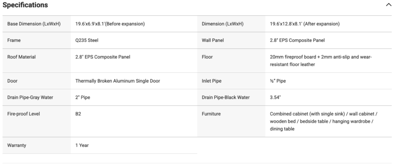 7ft x 20ft Expandable Mobile Studio Unit with 2 Bedroom 18 7ft x 20ft Expandable Mobile Studio